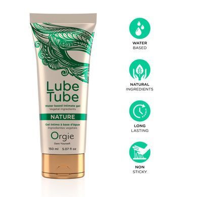 Лубрикант на водній основі Orgie Lube Tube Nature, 150 мл, натуральний склад, зволожує, заспокоює &mdash; купити в інтим-бутику EroticToys