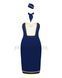 Еротичний костюм стюардеси Obsessive Stewardess uniform M/L, blue, сукня, пілотка, шарф, манжети в інтим-бутику EroticToys