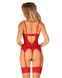 Комплект корсет та стрінги Obsessive Ingridia corset & thong XS/S, червоний в інтим-бутику EroticToys