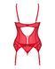 Комплект корсет та стрінги Obsessive Ingridia corset & thong XS/S, червоний в інтим-бутику EroticToys