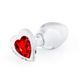 Скляна анальна пробка NS Novelties Crystal - Desires - Red Heart - Medium в інтим-бутику EroticToys