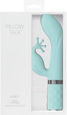 Розкішний вібратор-кролик Pillow Talk - Kinky Teal з кристалом Сваровські, потужний &mdash; купити в інтим-бутику EroticToys