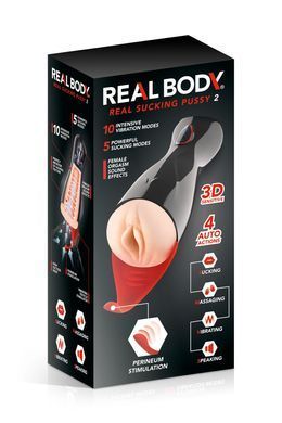 Мастурбатор-вагіна Real Body &mdash; Real Sucking Pussy 2 (м'яте паковання!!!) &mdash; купити в інтим-бутику EroticToys