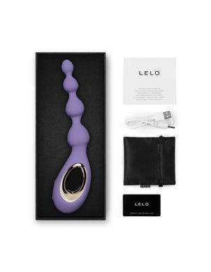 Анальне намисто з вібрацією LELO Soraya Beads Violet Dusk, різний діаметр намистин, 8 режимів &mdash; купити в інтим-бутику EroticToys