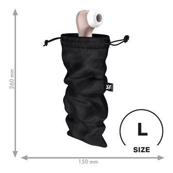 Мішечок для секс-іграшок Satisfyer Treasure Bag L, чорний, на шнурку &mdash; купити в інтим-бутику EroticToys