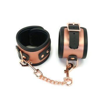 Наручники Liebe Seele Rose Gold Memory Wrist Cuff, натуральна шкіра, золото рожеве &mdash; купити в інтим-бутику EroticToys