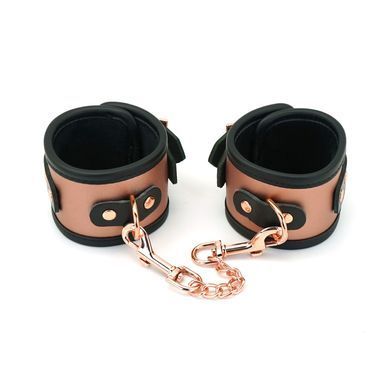 Наручники Liebe Seele Rose Gold Memory Wrist Cuff, натуральна шкіра, золото рожеве &mdash; купити в інтим-бутику EroticToys