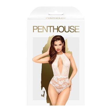 Боді з глибоким декольте та високими трусиками Penthouse - Toxic Powder White S/M &mdash; купити в інтим-бутику EroticToys