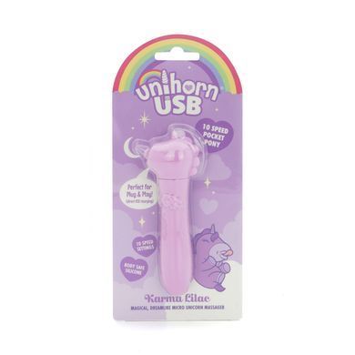 Вібратор-єдиноріжка Unihorn USB Bullet &ndash; Karma Lilac, віброкуля, USB-зарядка, 10 режимів &mdash; купити в інтим-бутику EroticToys