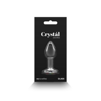 Скляна анальна пробка NS Novelties Crystal - Desires - Rainbow Gem - Small &mdash; купити в інтим-бутику EroticToys