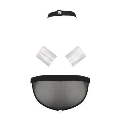 Комплект еротичної чоловічої білизни Passion 036 ALFRED XXL/XXXL Black, труси, комірець, манжети &mdash; купити в інтим-бутику EroticToys