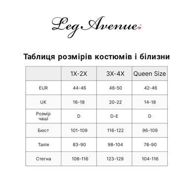 Костюм школярки Leg Avenue Schoolgirl XL/XXL, боді з краваткою &mdash; купити в інтим-бутику EroticToys