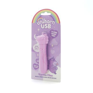 Вібратор-єдиноріжка Unihorn USB Bullet &ndash; Karma Lilac, віброкуля, USB-зарядка, 10 режимів &mdash; купити в інтим-бутику EroticToys