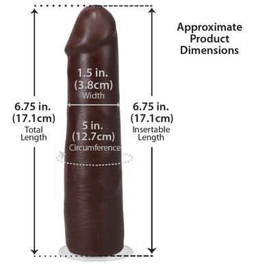 Фалоімітатор Doc Johnson The Realistic Cock ULTRASKYN - 7 Inch Chocolate &mdash; купити в інтим-бутику EroticToys