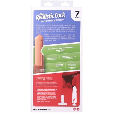 Фалоімітатор Doc Johnson The Realistic Cock ULTRASKYN - 7 Inch Chocolate &mdash; купити в інтим-бутику EroticToys