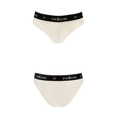 Трусики з широкою гумкою і мереживом Passion PS001 PANTIES S, ecru &mdash; купити в інтим-бутику EroticToys
