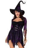 Костюм відьми Leg Avenue Mystical Witch S, сукня, капелюх &mdash; купити в інтим-бутику EroticToys