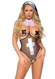 Leg Avenue Roleplay Blessed Nun OS White/Black &mdash; купити в інтим-бутику EroticToys