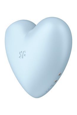 Вакуумний стимулятор-серце з вібрацією Satisfyer Cutie Heart Blue &mdash; купити в інтим-бутику EroticToys