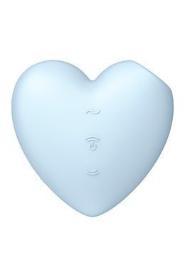Вакуумний стимулятор-серце з вібрацією Satisfyer Cutie Heart Blue &mdash; купити в інтим-бутику EroticToys