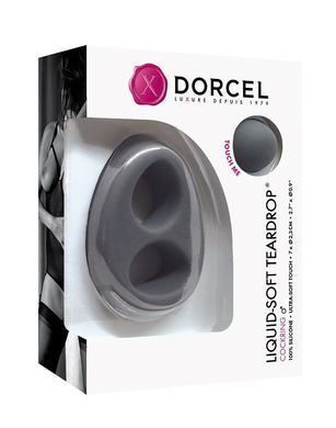 Ерекційне кільце Dorcel Liquid-Soft Teardrop для члена і мошонки, soft-touch силікон &mdash; купити в інтим-бутику EroticToys