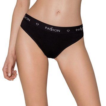 Трусики-сліпи з бавовни з еластаном Passion PS004 PANTIES M, black &mdash; купити в інтим-бутику EroticToys