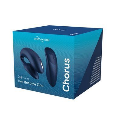 Смарт-вібратор для пар We-Vibe Chorus Cosmic Blue, сенсорне керування вібраціями стисненням пульта &mdash; купити в інтим-бутику EroticToys