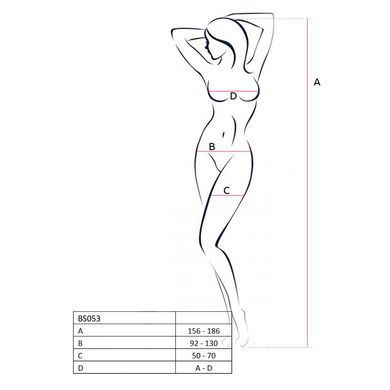 Бодістокінг Passion BS053 white, комбінезон, імітація панчох і пояса &mdash; купити в інтим-бутику EroticToys