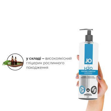 Змазка на водній основі JO H2O ORIGINAL (480 мл) оліїста і гладенька, рослинний гліцерин &mdash; купити в інтим-бутику EroticToys