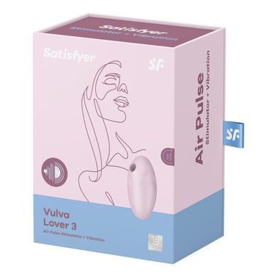 Вакуумний стимулятор з вібрацією Satisfyer Vulva Lover 3 Pink &mdash; купити в інтим-бутику EroticToys