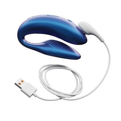 Смарт-вібратор для пар We-Vibe Chorus Cosmic Blue, сенсорне керування вібраціями стисненням пульта &mdash; купити в інтим-бутику EroticToys