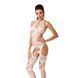 Бодістокінг Passion BS053 white, комбінезон, імітація панчох і пояса в інтим-бутику EroticToys