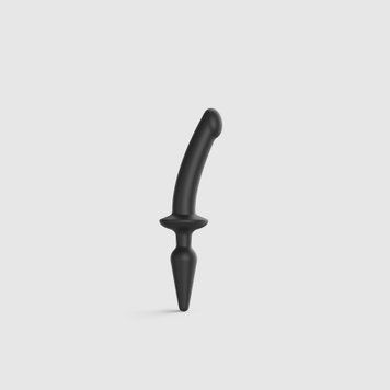 Анальна пробка з дилдо 2в1 Strap-On-Me SWITCH PLUG-IN DILDO Black S, діаметр 3,3/2,9 см &mdash; купити в інтим-бутику EroticToys