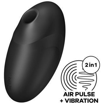 Вакуумний стимулятор з вібрацією Satisfyer Vulva Lover 3 Black &mdash; купити в інтим-бутику EroticToys