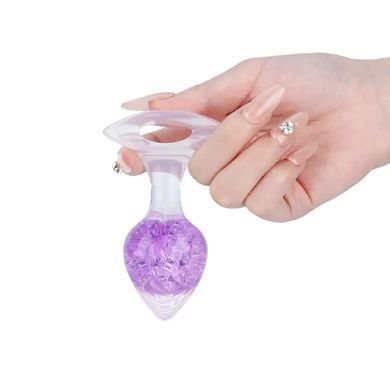 Анальна пробка Liebe Seele Heart-shaped Crystal Anal Plug - Purple Medium &mdash; купити в інтим-бутику EroticToys