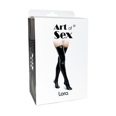 Сексуальні вінілові панчохи Art of Sex - Lora, розмір S, колір чорний &mdash; купити в інтим-бутику EroticToys