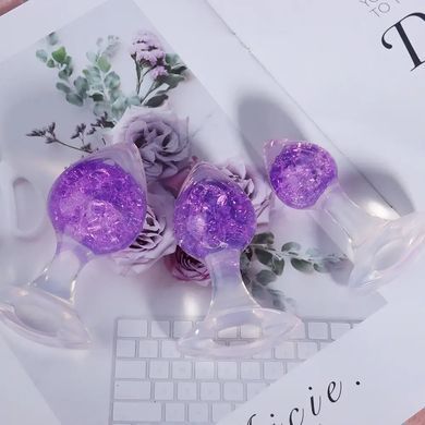 Анальна пробка Liebe Seele Heart-shaped Crystal Anal Plug - Purple Medium &mdash; купити в інтим-бутику EroticToys
