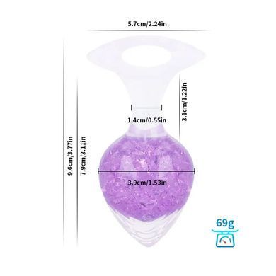 Анальна пробка Liebe Seele Heart-shaped Crystal Anal Plug - Purple Medium &mdash; купити в інтим-бутику EroticToys