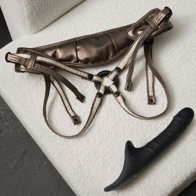 Вібронасадка для страпону з вакуумною стимуляцією Strap-On-Me Multi Orgasm Realistic Dildo L Black &mdash; купити в інтим-бутику EroticToys
