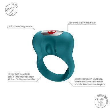 Ерекційне віброкільце Fun Factory Steady Bottle Green (м'яте паковання!!!) &mdash; купити в інтим-бутику EroticToys