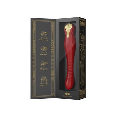 Смартвібратор-пульсатор Zalo &mdash; King Wine Red, кристал Swarovski &mdash; купити в інтим-бутику EroticToys