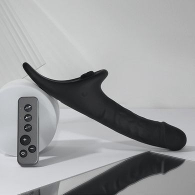 Вібронасадка для страпону з вакуумною стимуляцією Strap-On-Me Multi Orgasm Realistic Dildo L Black &mdash; купити в інтим-бутику EroticToys