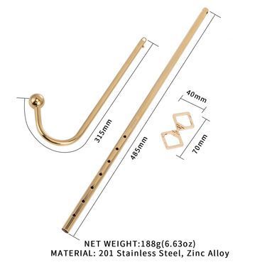 Анальний гак LOCKINK Golden Adjustable Anal Hook Set &mdash; купити в інтим-бутику EroticToys