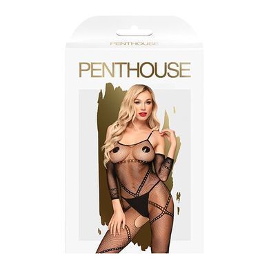 Бодістокінг з контрастним візерунком Penthouse - Under Arrest Black XL &mdash; купити в інтим-бутику EroticToys