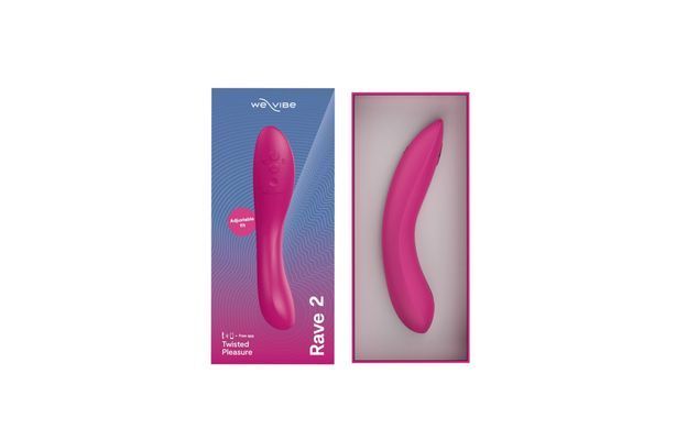 Смарт-вібратор We-Vibe Rave 2 Twisted Pleasure Pink, для точки G та входу в піхву, 2 мотори &mdash; купити в інтим-бутику EroticToys