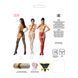 Сітчасті панчохи-стокінги Passion S016 One Size, White, імітація ажурного пояса з гартерами в інтим-бутику EroticToys