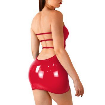 Сексуальна вінілова сукня Art of Sex - Jaklin, розмір L-2XL, колір червоний &mdash; купити в інтим-бутику EroticToys