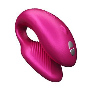 Смарт-вібратор для пар We-Vibe Chorus Cosmic Pink, сенсорне керування вібраціями стисненням пульта &mdash; купити в інтим-бутику EroticToys