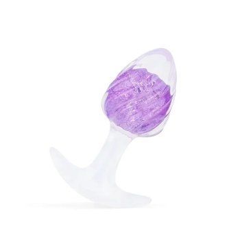 Анальна пробка Liebe Seele Icecream-shaped Crystal Anal Plug - Purple Small &mdash; купити в інтим-бутику EroticToys
