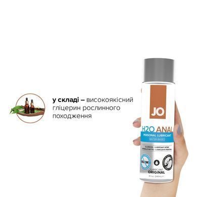 Анальна змазка JO ANAL H2O &mdash; ORIGINAL (240 мл) на водній основі, рослинний гліцерин &mdash; купити в інтим-бутику EroticToys